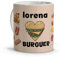 Taza divertida con nombre. Regalos mujer originales. Tazas café con leche personalizadas. Taza grande desayuno. Regalos para amigas especiales. Canecas. Burguermania. Burguer party. Hamburguesa