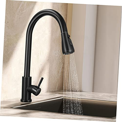 Veemoon Rubinetto da Estraibile Monocomando Girevole 360° in Miscelatore Doccetta Lunga Filtro Antispruzzo per Lavello Bagno Lavanderia 1 Set