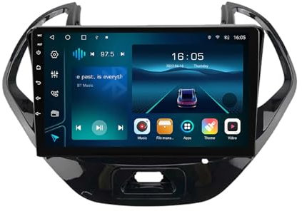 Radio estéreo 2Din con Android 13 y Bluetooth para Ford Figo Ka 2015-2020,pantalla táctil de 9 pulgadas,control de voz,Carplay,cámara de visión trasera,navegación GPS,wifi,SWC,USB (A,S1,1 GB + 16 GB)