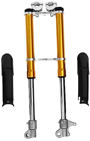 DONFAMDS Front Suspension Forks for Mini Dirt Bikes 49cc Dual Spring Shock Absorber Front Forks for Pit Bike Off-road Motorcycles Electric Scooter Compatible