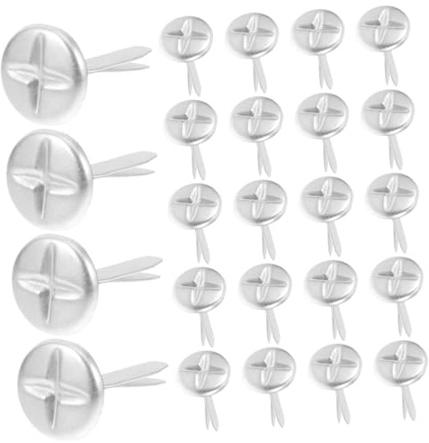 LOLIPPYY 100 Pezzi Fermacarte Angolari Due Gambe per Carta Brads Decorativi per Scrapbook e Progetti Creativi Pratici e Versatili per attività Manuali