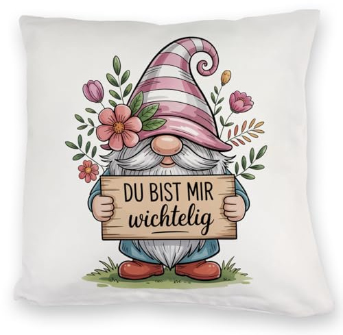 speecheese Du bist Mir wichtelig Kuschelkissen für Pflanzenfreunde und Wichtelfans Lustiges WichtelKuschelkissen für Deko-Enthusiasten