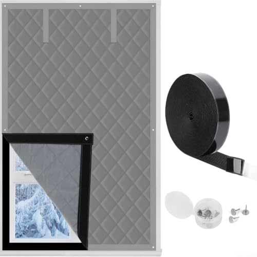 Rideau de porte à isolation thermique, sans perçage, rideau d'hiver rembourré en coton, coupe-vent, insonorisant, résistant au froid, pour salon, couloir