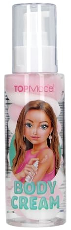 Depesche 14114 TOPModel - Körpercreme Candy Glam, 120 ml Hautpflegecreme in Rosa und Weiß, mit Zuckerwatten-Duft