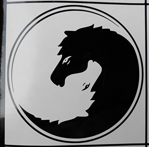 Yin Yang Pferde Vinyl Aufkleber Abziehbild