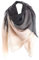 Bakicey Damen Schal XXL Warm Weich Strickschal Karo Winterschal Herbstschal Wolleschal Frauen Deckenschal Halstuch Scarf Poncho Cape, Grau /Pfirsich,140 cm x 140cm)