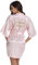 Vlazom Peignoir Satin Femme Robes de Chambre et Kimonos de Mariée Robes de Chambre Soie Court Kimono Col V avec Ceinture,Rose For Maid Of Honor,S