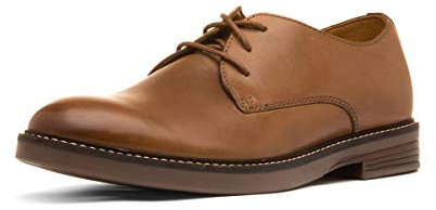 Clarks Paulson Plain, Zapatos de Cordones Derby Hombre, Brown Tan Leather Tan Leather, 41 EU