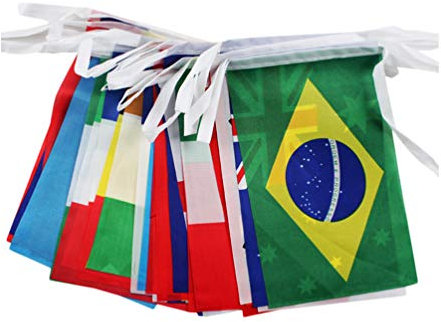 BESPORTBLE Welt Land String Flagge Internationale Ammer Banner für Party Klassenzimmer Dekoration Bars Sportveranstaltungen Schulfeste Feiern 50Pcs