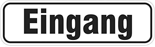 Eingang Türbeschriftung als Aluverbund Schild 17 x 5 cm