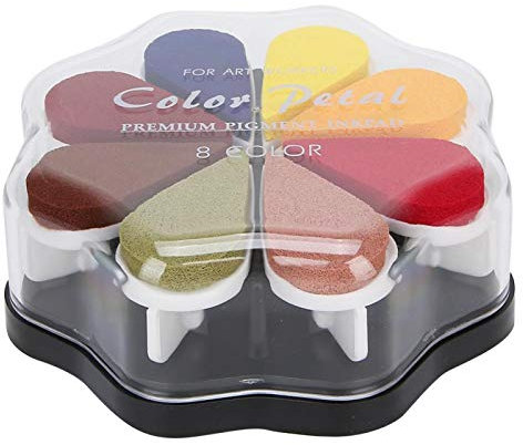 Stempelkissen Fingerabdruck Stempelkissen 8 Farben Abwaschbar Fingerstempelfarbe für Papier Handwerk Stoff, Scrapbook, Kinder Geburtstags[#1007] Stempelkissen