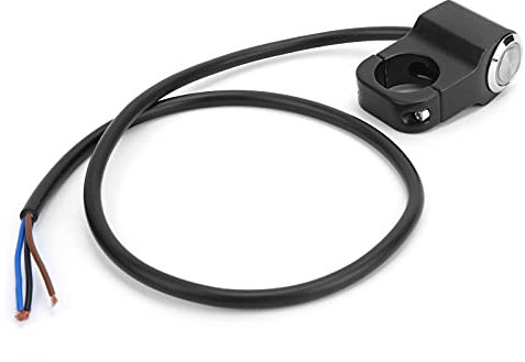 Aramox Interrupteur de Guidon de Moto étanche, 12v Bouton de Lumière de Moto Guidon Interrupteur de Phare Commandes Universel pour Moto avec Guidon de 22mm(Lumière rouge)