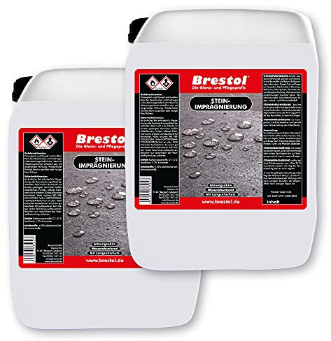 Stenimpregnering 2 x 5 liter – stentätning fasadskydd stenimpregnering, betongtätning, betonggimpregnering, takimpregnering eldstad impregnering