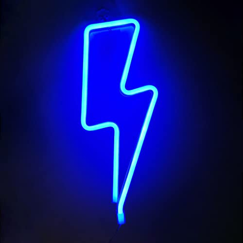 NIWWIN Neón Señal de rayo,Luces de atmósfera,Luces decorativas de sala de juegos, fuente de alimentación de batería USB / 3AA, adecuada para habitaciones infantiles, bares, fiestas, bodas, etc.