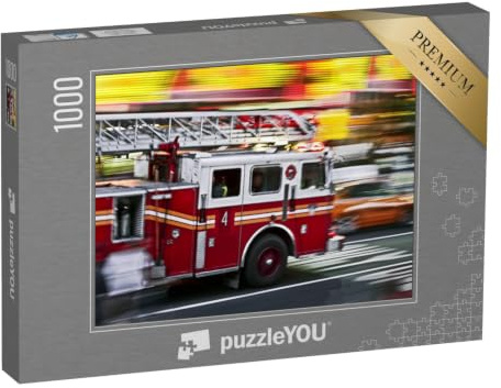 puzzleYOU: Puzzle 1000 Teile „Feuerwehrauto im Einsatz“ – aus der Puzzle-Kollektion Feuerwehr