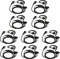LUITON Walkie Talkie Earpiece with Mic Single Wire Earhook Headset Two Way Radio Earpiece for Baofeng UV-5R BF-888S Arcshell Retevis H-777 RT21 RT22 Kenwood 2 Way Radio (10 Pack)