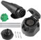 SPARKMOTO Spina 13 Poli E Presa 13 Poli Rimorchio Impermeabile,presa per rimorchio 13 poli spina per rimorchio 13 poli per Auto RV gancio traino,con Guarnizione Kit isolante E copertina verde(Nuovo)