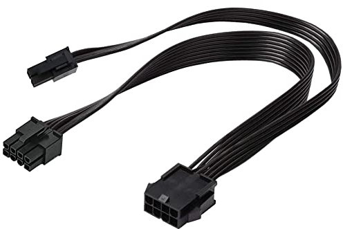 TeamProfitcom CPU 8 Pin Splitter ATX CPU 8 Pin Female to CPU 8 Pin Male + CPU 4 Pin Male Power Supply Cable EPS 12V for Motherboard Converter Adapter Power Extension Cable 16 Inches