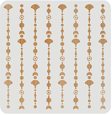 FINGERINSPIRE Perles Pochoir Mural 30X30cm Perles Réutilisables Pochoir Mural Grande Chaîne de Perles Pochoir Mural Perles Allover Pochoirs pour Peinture sur Mur, Carrelage, Meubles