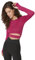 Trendyol Mujer Sportswear Crop Standard Crew Neck Knit Blusa Camisa, Fucsia, S