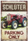 Wetterfestes Traktor Parkplatz Hinweisschild - Parking Only passend für Schlüter Traktor, Trekker, Bulldog Liebhaber, Sammler und Schrauber, 30x20 cm