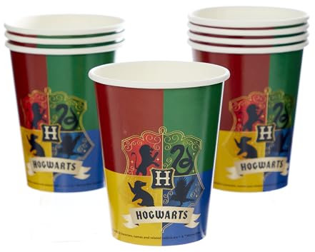 Amscan 9915076-66 - Harry Potter Hogwarts Houses Kids Birthday Paper Party Cups - 8 Pack