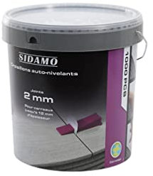 Seau de 1000 croisillons 2 mm auto-nivelants de 3 à 12 mm