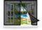 Fliegengitter Fenster 75 x 160 cm, Insektenschutz Mückennetz Fliegengitter Balkontür, Ohne Bohren für Alle Arten von Fenstern, Schwarz