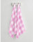 Solino Home Buffalo Check Küchentücher 2er Set - 100% reines Leinen Küchentücher / Geschirrtücher 16,5 x 26,5 Zoll - Maschinenwaschbare Handtücher Rosa Begonie - Handgefertigt mit europäischem Flachs