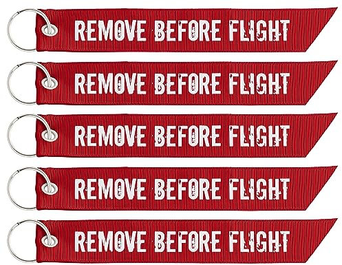 REMOVE BEFORE FLIGHT Schlüsselanhänger Reißverschlussanhänger 5 Stück