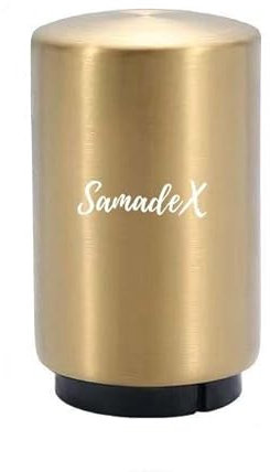 Premium Beer Bottle Opener,Automatic Bottle Openers, Stainless Steel Push Down Beer Opener, No Damage to Bottle Cap with Magnet,Portable Pop the Top Bottle Opener for Home Bars Camping Party (Gold)