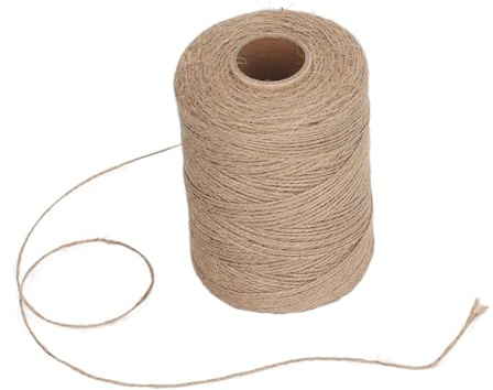 984ft Jute Twine 2Ply 2mm Thin Brown Twine String for Crafts Gift Wrapping Gardening