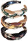 HUANMAYE 3PCs Stirnbänder für Frauen: Boho Wrap Tie Mode Haartuch, Elastische Twist Haarbänder, Breite Alice Haarbänder für Frauen & Mädchen (Braidgreen)