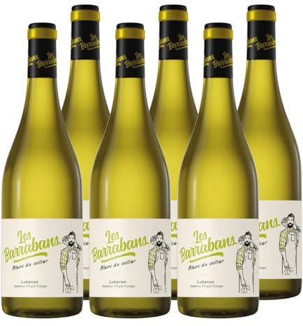 Les Barrabans - AOP Luberon - Vin Blanc - Lot de 6 bouteilles x 75 cl
