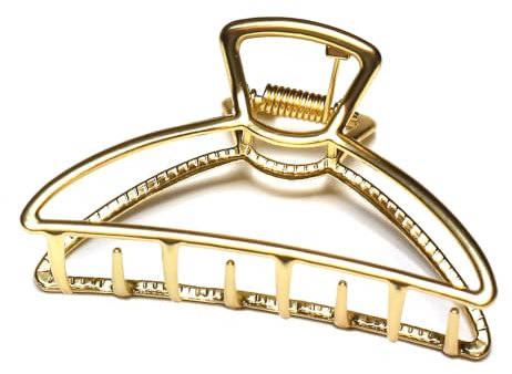 QinGoo Groß Metall Haarklammer Klauen Haarspange Schöne Damen Haarschmuck Elegant Haar-Accessoire 1 stück 8cm(Matt Gold)
