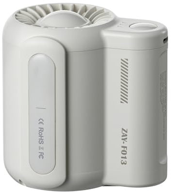 Ventilatore con Clip in Vita,4500mAh Mini Ventola Portatile a 3 Velocità Ricaricabile USB Ventilatori con Clip per Cintura a Mani Libere per Esterni Cantieri Viaggi Pesca
