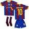 IHIMI Ronaldinho #10 Nostalgie Trikot Kinder Set – Barca Retro Fußball Outfit mit Trikot, Shorts & Socken – kompatibel mit Fans der 10 – Größen 152