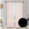HonunGron 2 Stück Sterne Vorhang Verdunklungsvorhänge, Im Dunkeln leuchtende Sternvorhänge, Halbtransparent Sterne Vorhänge mit Ösen für Kinderzimmer Wohnzimmer Schlafzimmer (Rosa,160 X 132cm H x B)