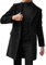 Trench à simple boutonnage pour homme, manteau mi-long pour homme, manteau trench-coat décontracté, long à simple boutonnage, classique et élégant, manteau coupe-vent pour homme, Noir , XXXXL