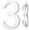 Yafimea Numero civico esterno 20 cm bianco, Numero grande da parete con effetto galleggiante 3D, design moderno in plastica ABS resistente alle intemperie (3)