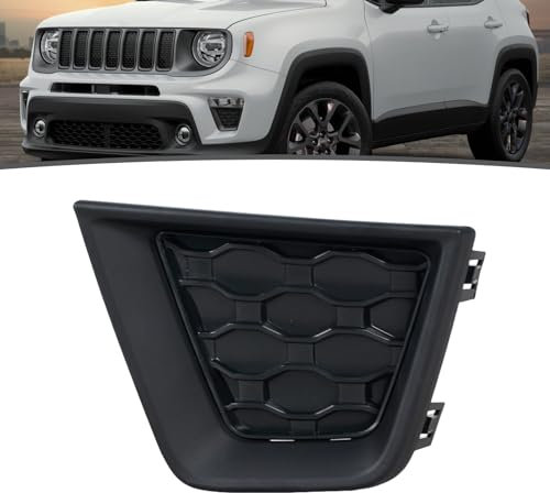JESYMBX Cornice di copertura per fendinebbia per Jeep Renegade 2019-2023 lunetta griglia fendinebbia CH1038204 6VP55LXHAA sinistra