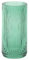 KAYLETIN Ribbed Glass Vase, Green Glass Vases for Flowers, Flower Vases for Bouquet, Modern Ribbed Vase for Bedroom, Living Room, Office, Shelf, 20CM