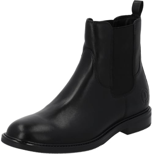 Palado Chelsea Boots Damen Dilya - elegante Stiefeletten aus Schafsleder - leicht gefütterte Stiefel - perfekt für Herbst und Winter Schwarz UK5,5 - EU38