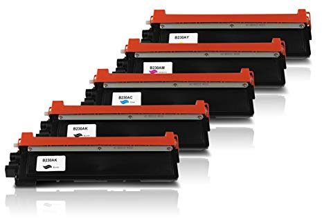 Tonerversum Toner kompatibel zu Brother TN-230 TN-230BK TN-230C TN-230M TN-230Y für DCP-9010CN HL-3040CN HL-3070CW MFC-9120CN MFC-9320CW (5er-Pack Schwarz Cyan Magenta Gelb)