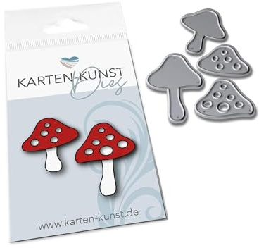 Karten-Kunst Stanzschablone kk-D215 Fliegenpilze Glückspilz Stanze Pilz Herbst