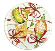 BRANDANI 89696 Piatto Portata Gioco di luci Porcellana Natale cm 30
