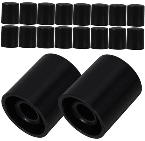 MOTHNUR 20PCS Speaker Control Knobs for Power Amplifier Black Rotary Replacement Buttons Easy to Install for Audio Equipment and Musicians
