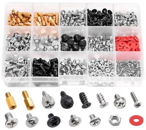 VOBOR 502 Stk PC Motherboard Standoffs Schrauben Assortment Kit, für Mainboard, Festplatte HDD Hard Drive PC Fan Power Supply DIY PC Installation & Reparatur