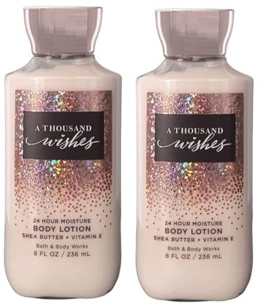 Bath & Body Works A Thousand Wishes Shea & Vitamin Body Lotion, 8 Unze (2 Pack)