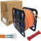CAT.7 Netzwerkkabel 100m Duplex Verlegekabel LAN Kabel Reines Kupfer S/FTP PiMF LSZH Halogenfrei RoHS Ethernet Cable Datenkabel Installationskabel PoE 10Gbit/s RoHS konform (Orange) + ABISOLIERER